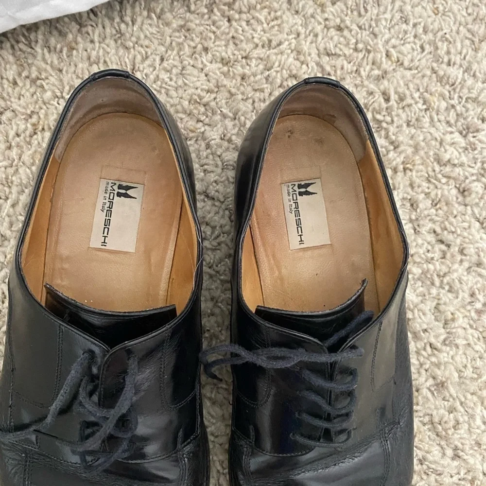 Men’s Moreschi Classic Black Oxfords (wedding shoes) size 11